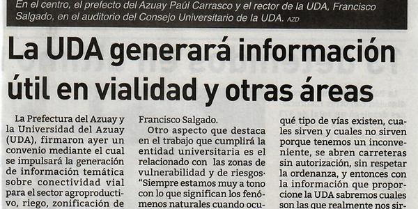 La UDA generará información útil en vialidad y otras áreas