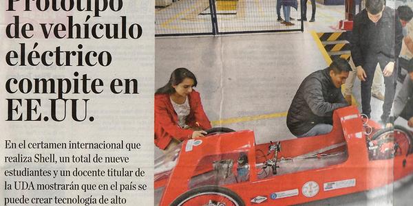 Prototipo de vehículo eléctrico compite en EE.UU