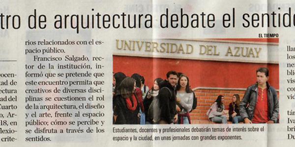 Encuentro de arquitectura debate el sentido urbano