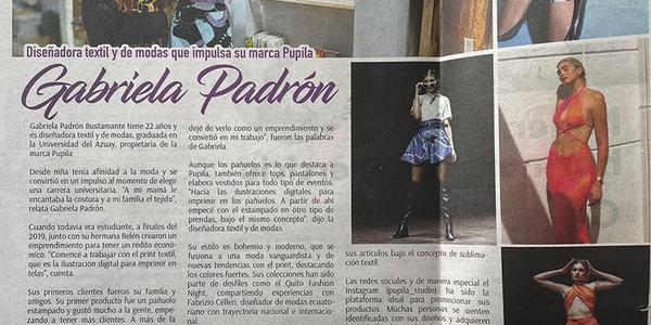 Gabriela Padrón Textile and fashion designer promotes Pupila brand