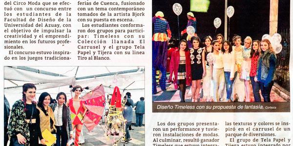 Circo Moda impulsa talentos con la participación de estudiantes de la carrera Textil y Moda de la UDA