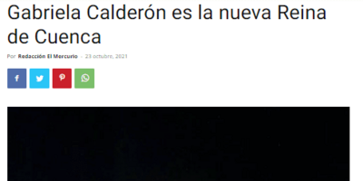 Gabriela Calderón, Reina de Cuenca