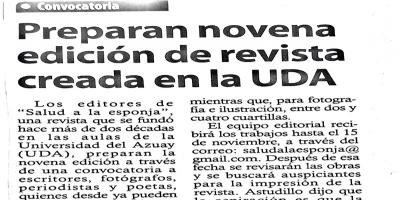 Preparan novena edición de revista creada en la UDA