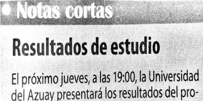 Resultados de estudio