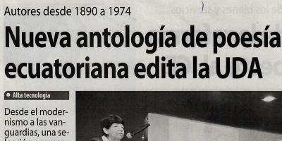Nueva antología de poesías ecuatoriana edita la UDA