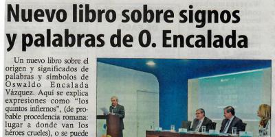 Nuevo libro sobre signos y palabras de O. Encalada
