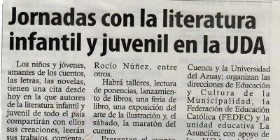 Jornadas con literatura infantil y juvenil en la UDA
