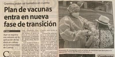 Plan de vacunas entra en nueva fase de transición