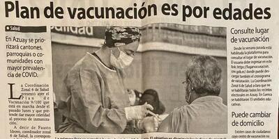 Plan de vacunación es por edades