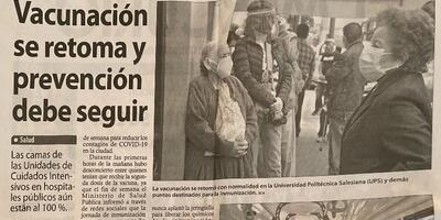 Vacunación se retoma y prevención debe seguir