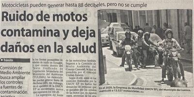 Ruidos de motos contamina y deja daños en la salud