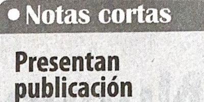 Presentan publicación