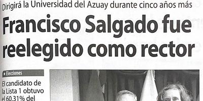 Francisco Salgado fue reelegido como rector