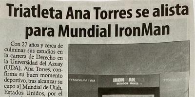 Triatleta Ana Torres se alista para Mundial IronMan
