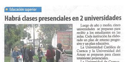 Plan retorno en las universidades