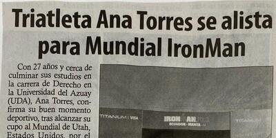 Triatleta Ana Torres se alista para Mundial IronMan