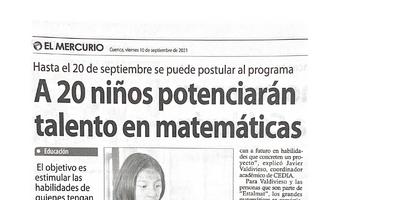 A 20 niños potenciarán talento en matemáticas