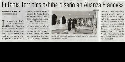 Enfants Terribles exhibe diseño en Alianza Francesa
