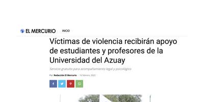 Victims of violence will receive support from students and professors of the University of Azuay