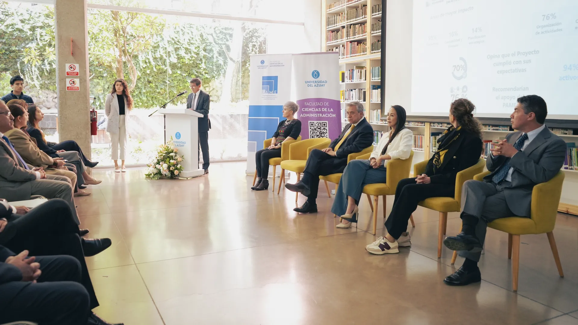 Entrega de certificados del programa PAME, séptimo ciclo de impacto en la Universidad del Azuay 