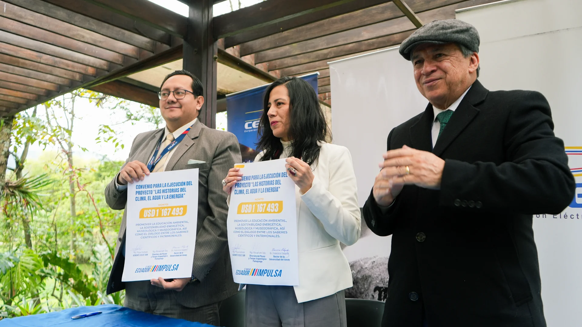 Compromiso por el futuro: firma de convenio entre Universidad del Azuay, Museo Pumapungo y CELEC SUR